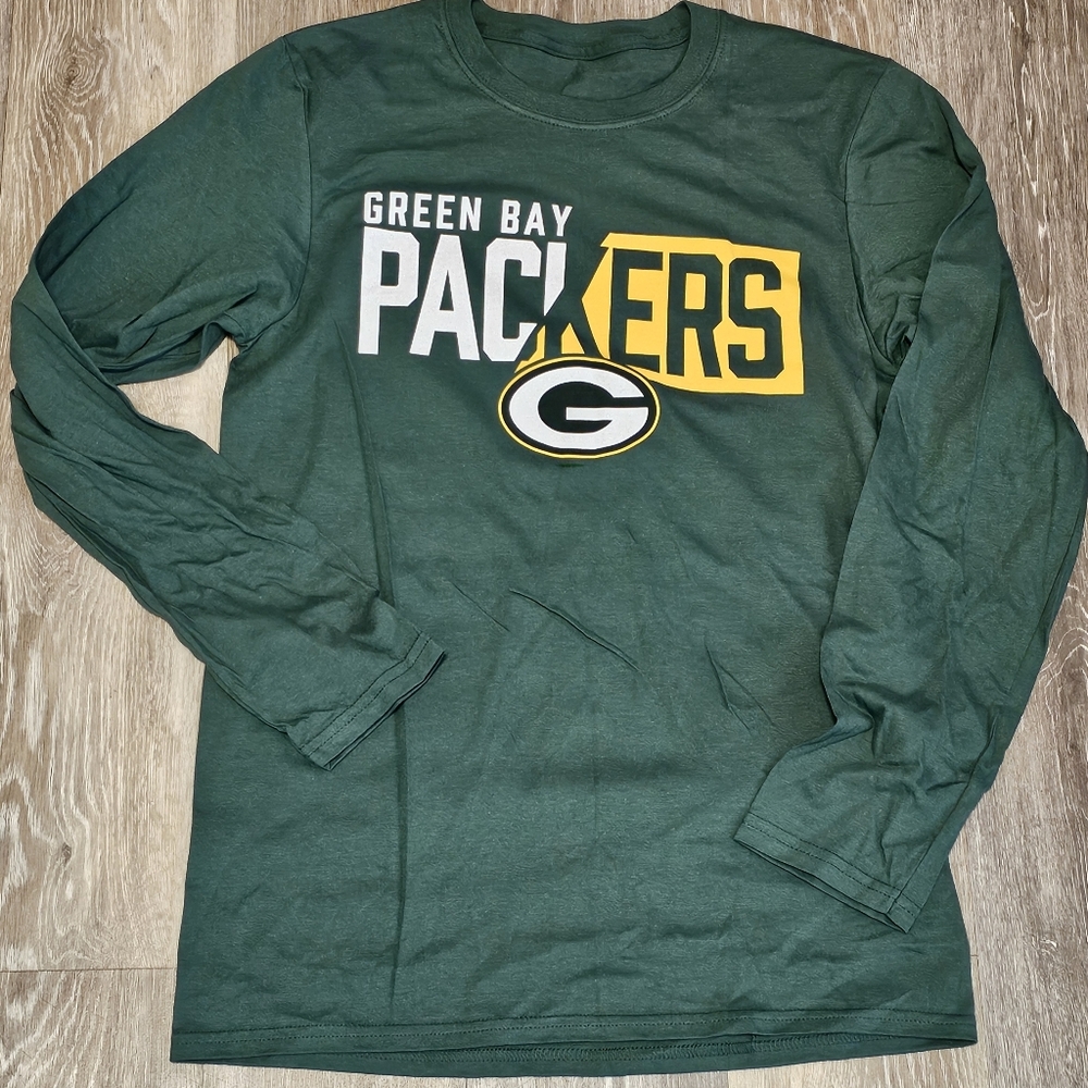 Green‎ Bay Packers NFL Team Apparel Long Sleeve Shirt Green. Mens Small. NWOT